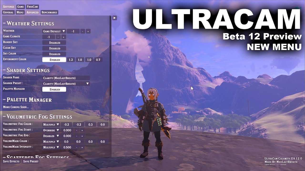 Tears Of The Kingdom just got a New Menu and Features - UltraCam Beta 12