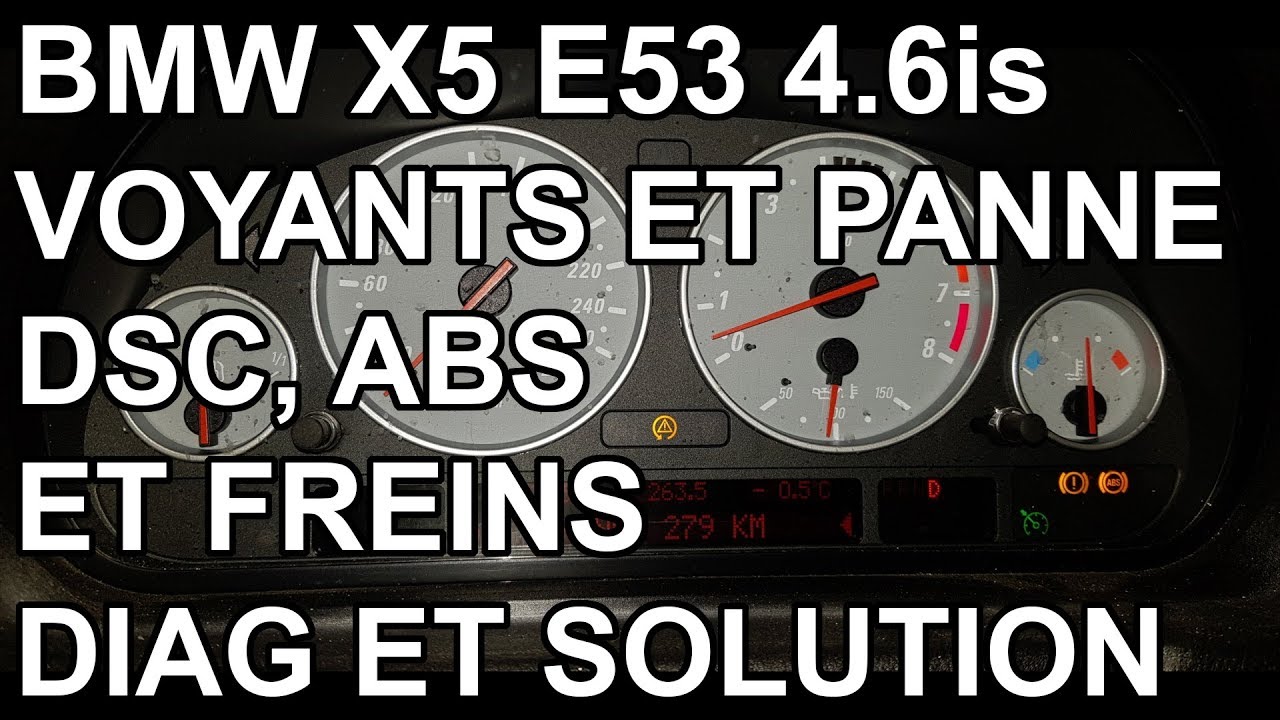 BMW X5 E53 4.6is Voyants ABS et DSC allumés YouTube