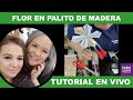 Flor Navideña en palito de madera