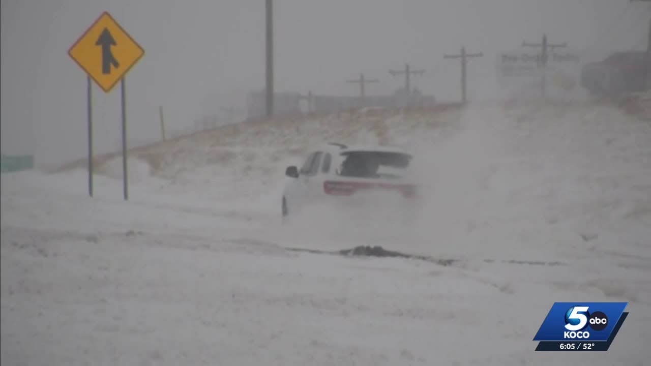 Oklahoma National Guard teams up with Highway Patrol to aid stranded drivers