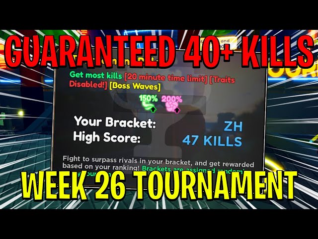 Tournament (Week 14) 620+ Kills In no Trait Tournament In Anime