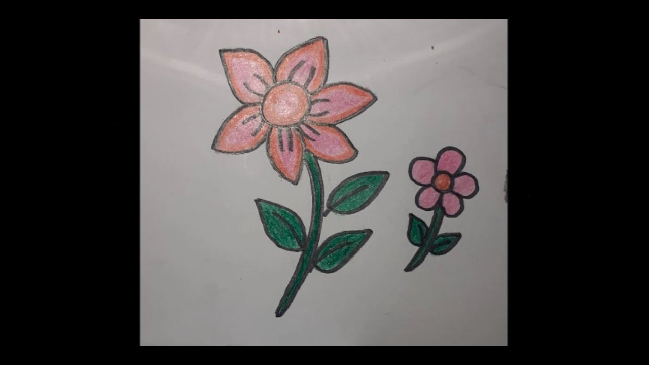 CARA MENGGAMBAR BUNGA | HOW TO DRAW FLOWERS - YouTube