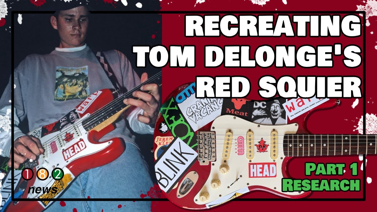 Recreating Tom DeLonge's Red Squier - Part 1 Research - YouTube