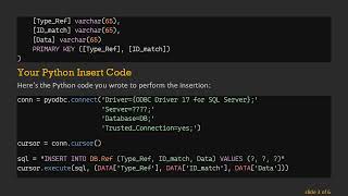 Inserting Values from Python into SQL Server: Troubleshooting Common Issues