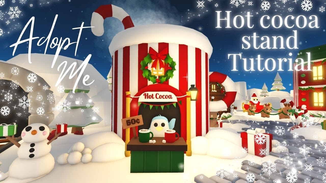 Christmas Hot Cocoa Stand Speed Build🍓Roblox Adopt Me!🍓 YouTube