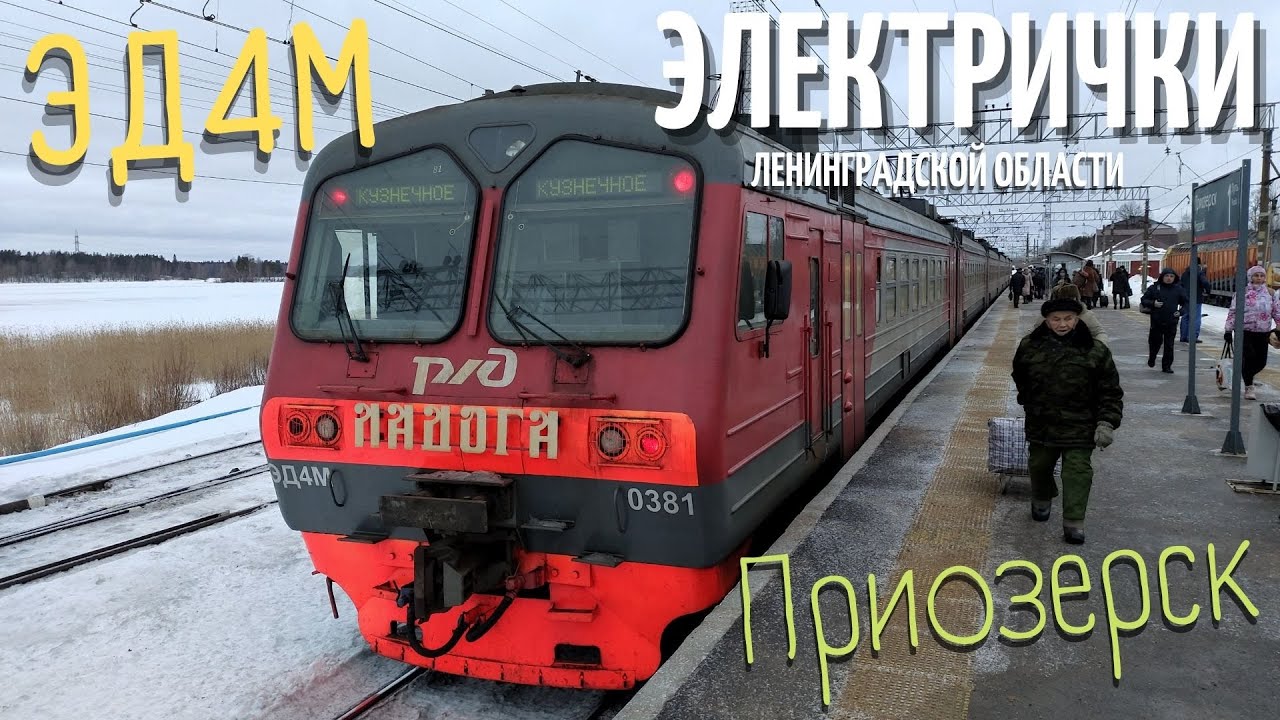 Как выглядят электрички Ленинградской области? Поездка на ЭД4М «Ладога» в Приозерск от Девяткино
