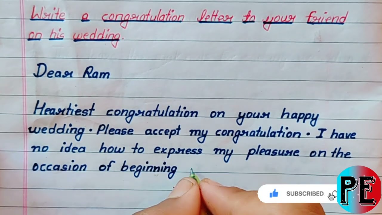 Congratulations letter to your friend in his wedding..
