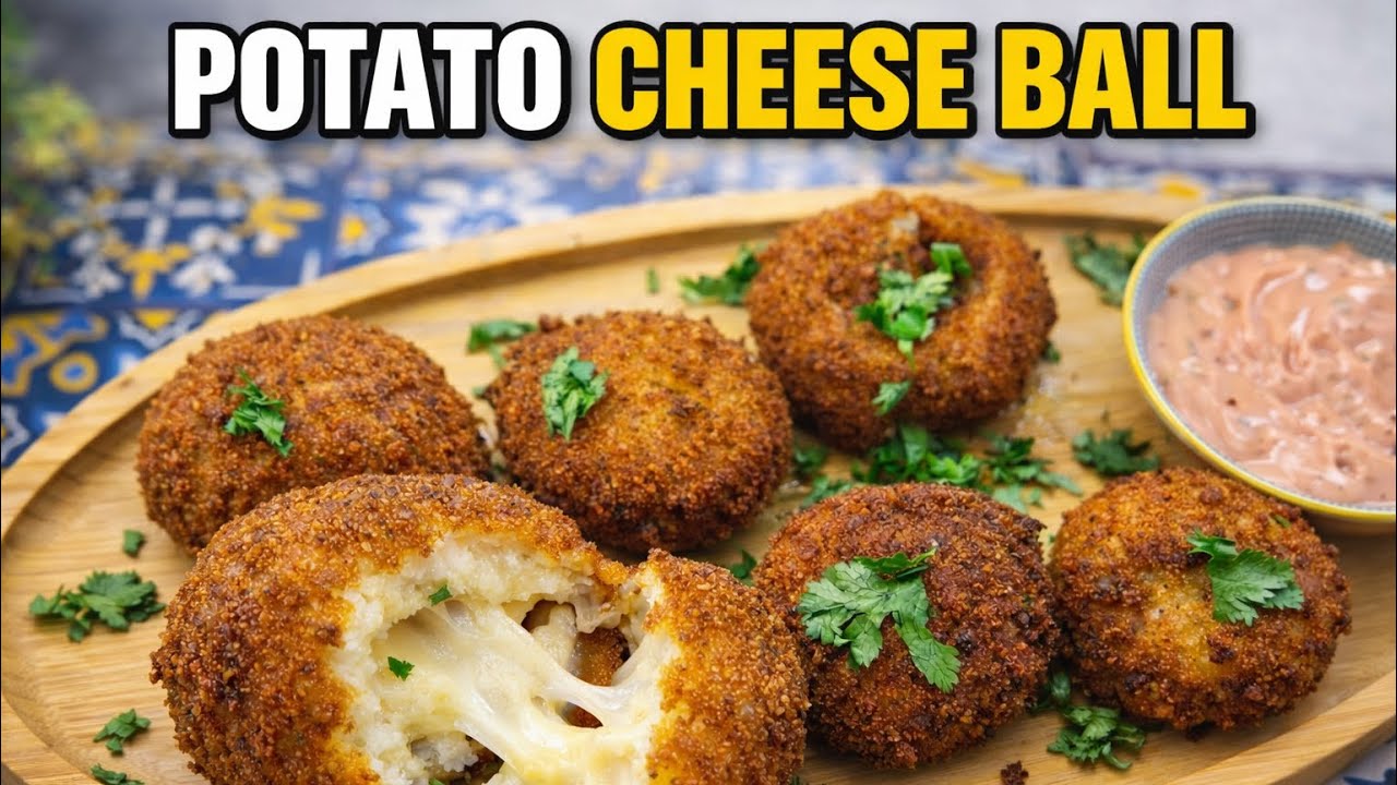 Make Crispy Potato Cheese Balls at Home | Easy Snacks Recipe homemade | homeplate eats