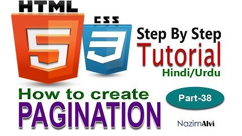how to create pagination on a webpage by using css3 hindi/urdu tutorial part-38