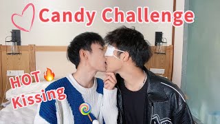 Candy KISS Challenge！🔥SO HOT🔥 两个男孩子的高甜糖果挑战！
