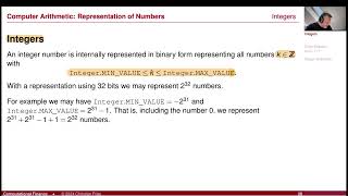 Lecture 2024-1 Session 01: Numerical Methods: Computer Arithmetics (1/5): Integers
