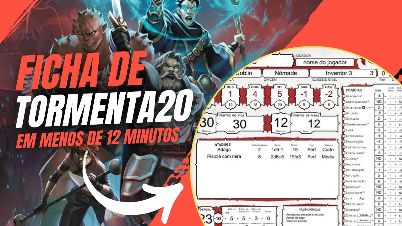 Aprenda a Criar sua Ficha de Personagem do ZERO em Tormenta20!