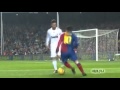 ميسي يراوغ كل لاعبي ريال مدريد 
