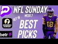 PrizePicks NFL Sunday Week 7 Best Player Prop Bets 10/19/25 | Best NFL Parlay Picks Today October 19