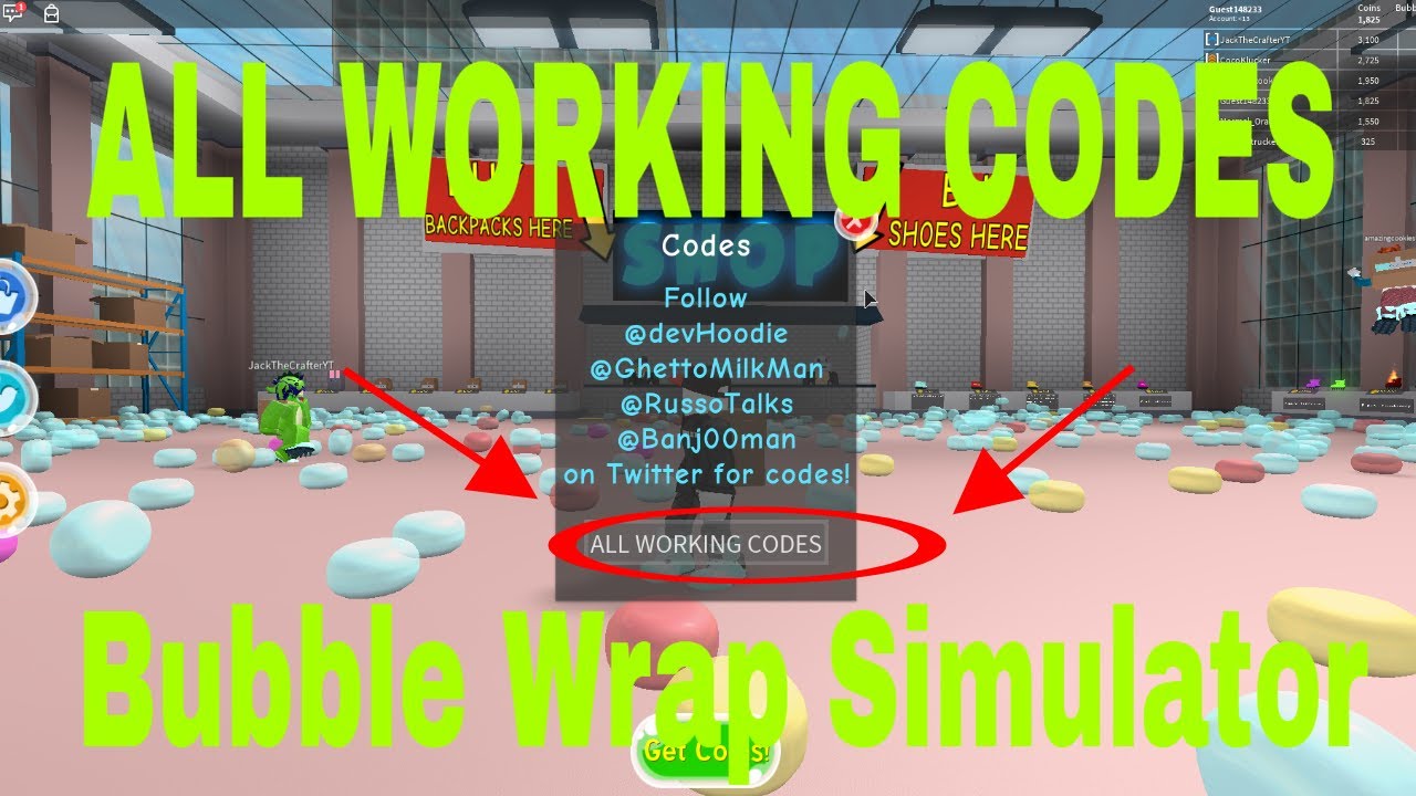 Roblox Bubble Wrap Simulator Gameplay 5 Codes Satisfaction