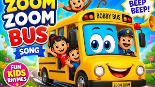 Zoom Zoom Bus Song 🚍 | Fun Kids Rhymes &amp; Nursery Songs 🎶