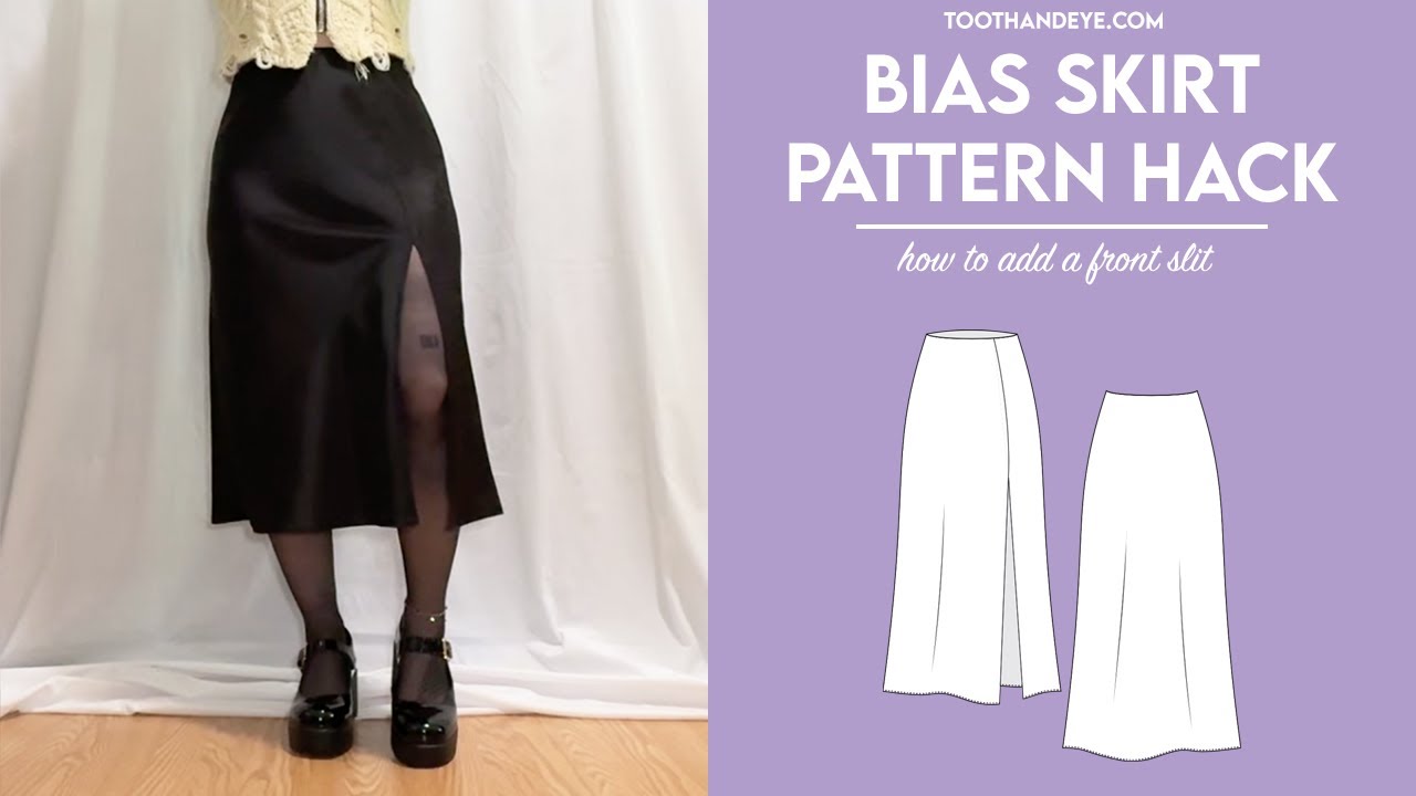 Adding a Front Slit to a Bias Cut Skirt || Madeleine Pattern Hack