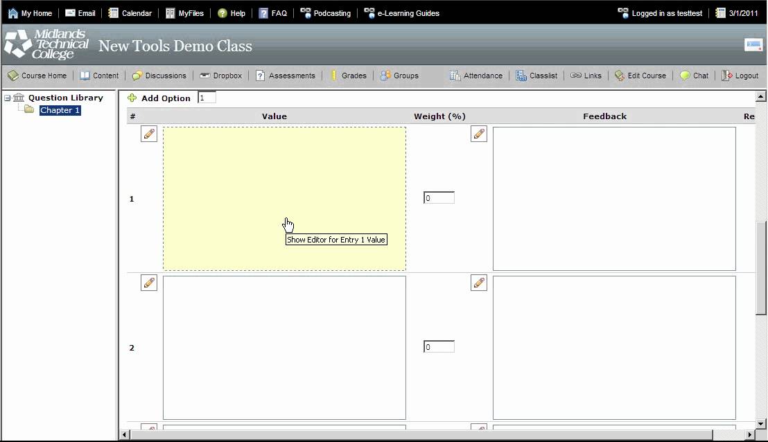 Creating Multiple Choice Question Library Demo v9.4