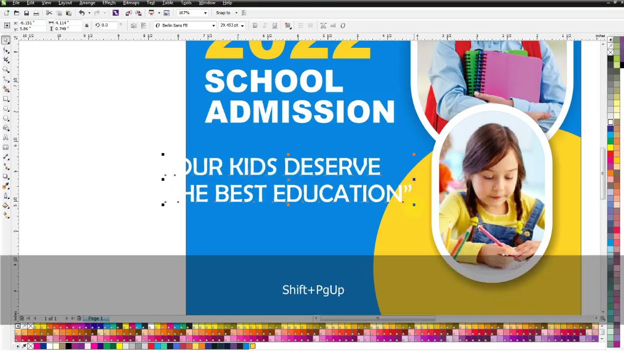 2022 School Admission Open Social Media Post Design in Lean CorelDRAW