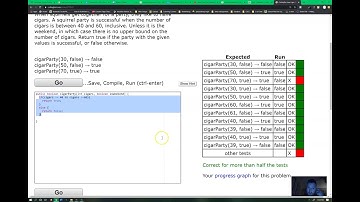 CodingBat Logic-1 "cigarParty" Walkthrough