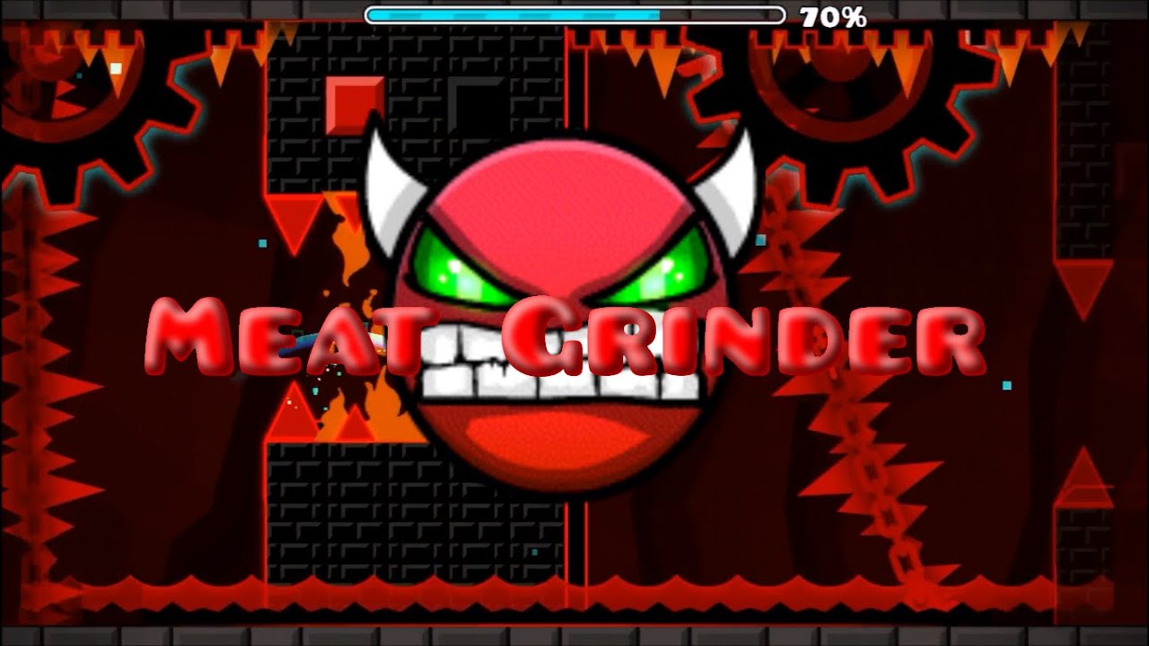 Geometry Dash [Easy Demon] - Meat Grinder by Nuclear Nacho - YouTube