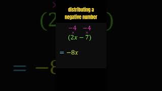 The Distributive Property #negative #distribute #math #prealgebra #shorts