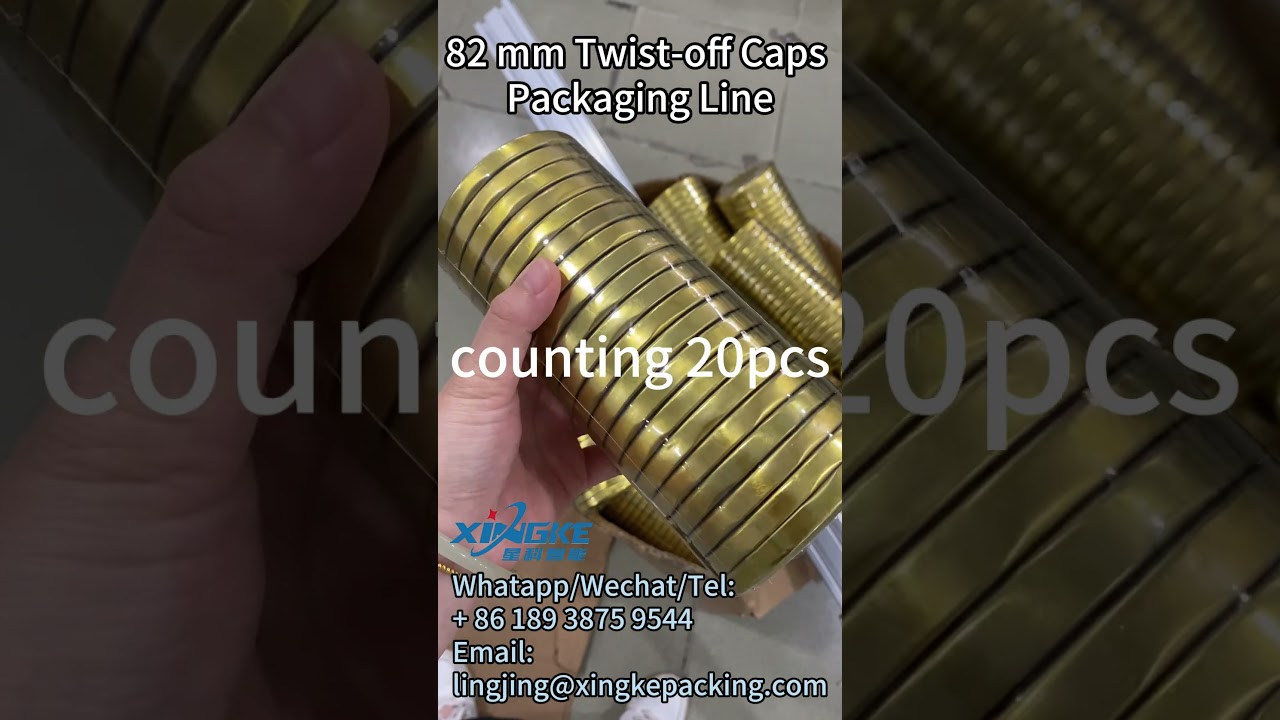 82 mm Twist-off caps Metal Lug Closure Automatic Packaging Line 