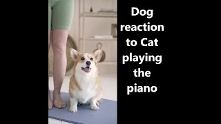 Dogs reaction to a cat playing the piano | Amazing short funniest pet video screenshot 3