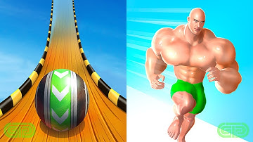 Sky Rolling Ball 3D Vs Muscle Rush Android iOS Mobile Gameplay Walkthrough 118378