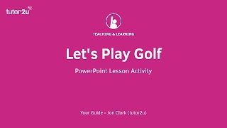 PowerPoint Lesson Activity - Lets Play Golf