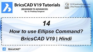 BricsCAD V19 Tutorial 14: How to use Ellipse Command in BricsCAD | With Example | Hindi