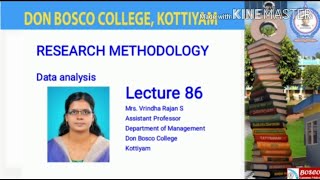 RESEARCH METHODOLOGY-LECTURE 86-DATA POCESSING