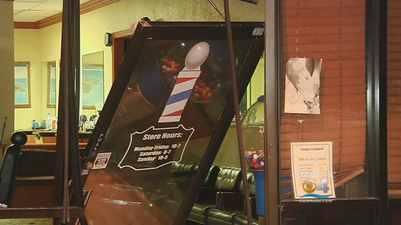 Vehicle Smashes Into Front Of Miramar Hair Salon