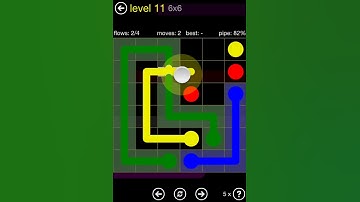 Flow Free Bridges Starter Pack 6x6 Level 11 Walkthrough