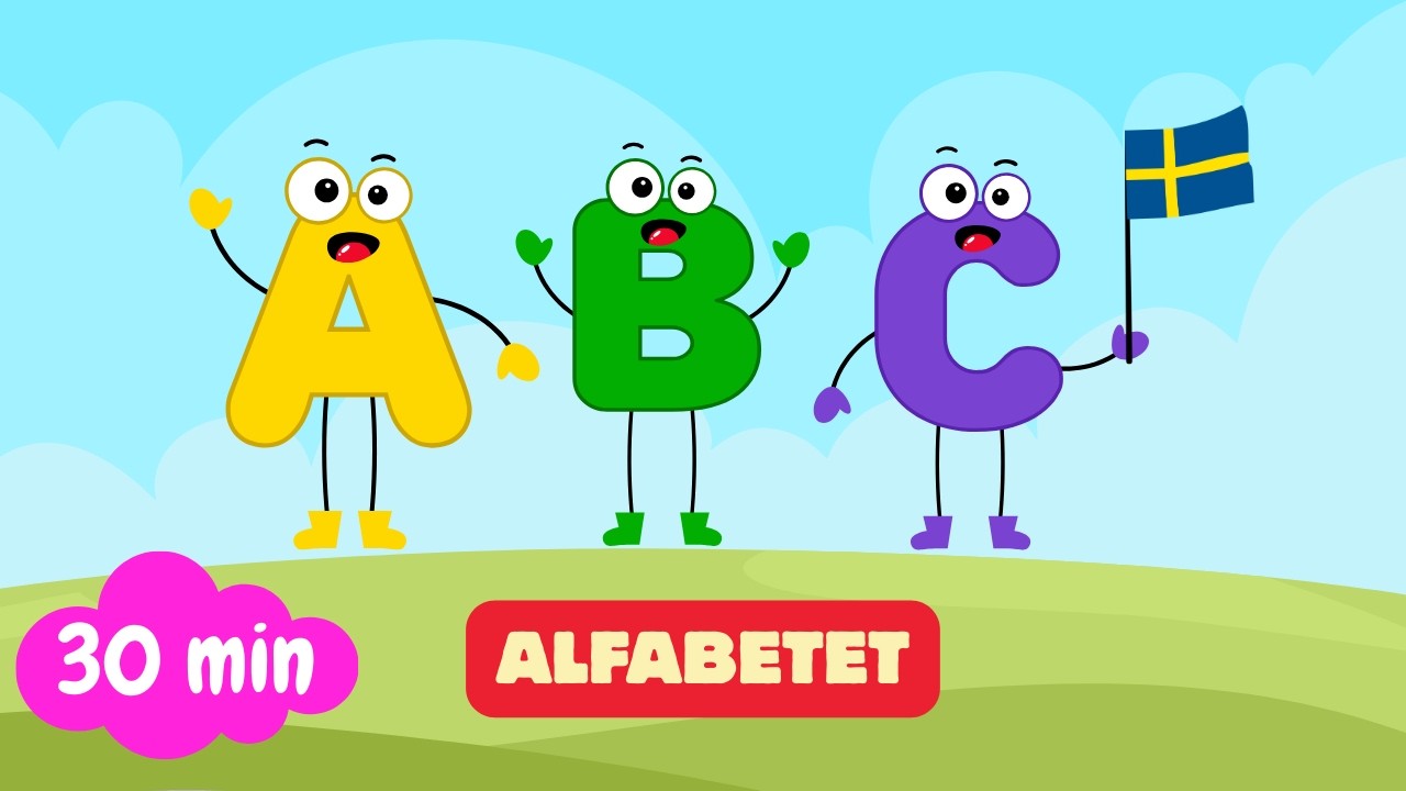 Alfabetet För Små Barn | Lär ABC För Barn På Svenska | Lärande Barnprogram - 30 Min
