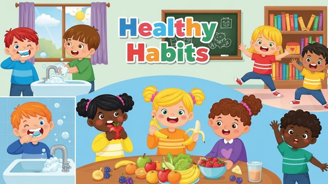 🥦🪥 Healthy Habits | Fun Kids Song About Health & Daily Routines | Happy Tale & Tune