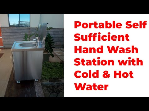 Portable Self Sufficient Hand Wash Sink with Cold u0026 Hot Water