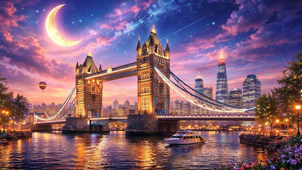 Tower of London at Night | TV Background | 4k frame art