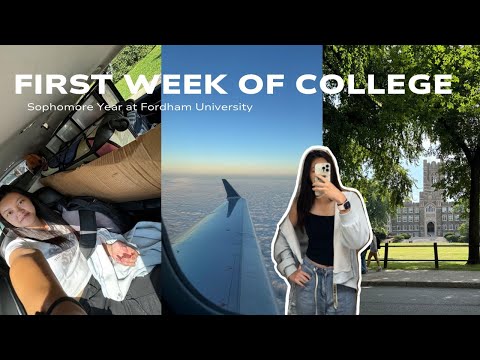 FIRST WEEK OF COLLEGE AS A SOPHOMORE AT FORDHAM UNIVERSITY 📚 moving in, dorm tour, and classes