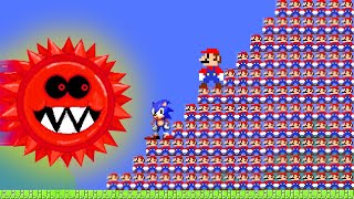 What if 100 Mario's can stop Mega Grrrol Lava Calamity in Super Mario Bros.? AG