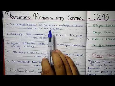 #24 Queuing Models | Production Planning And Control