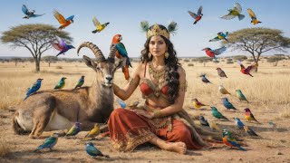 Life Million Years Ago Wild Goat Surrounded By Millions Of Insects