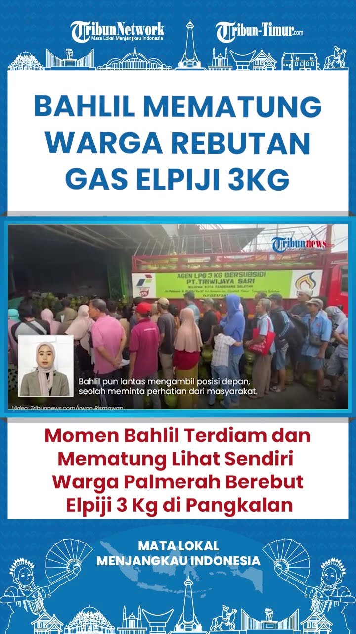 SHORT Momen Bahlil Lahadalia Mematung dan Terdiam Saksikan Warga Rebutan Gas Elpiji 3 Kg!