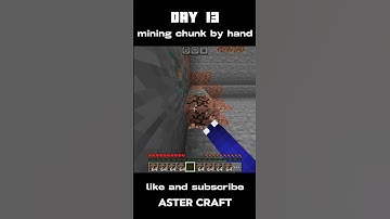Day 13 of mining a whole chunk by hand in Minecraft #minecraft