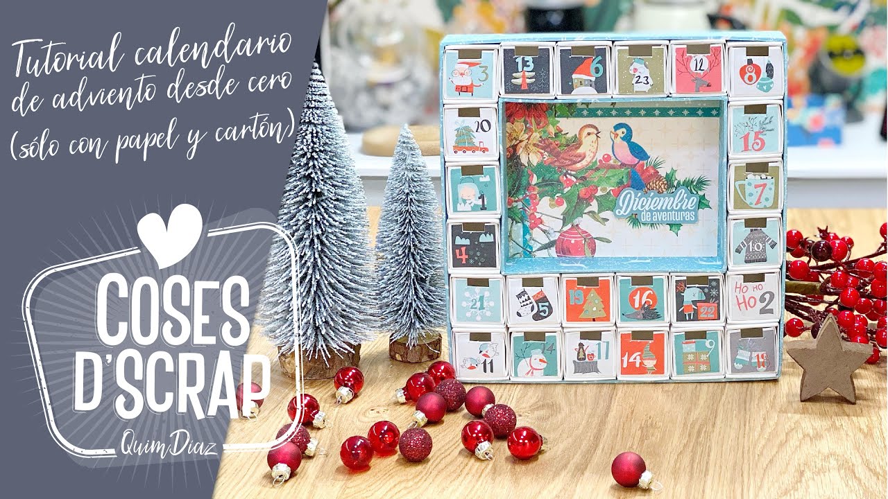 Tutorial calendario de adviento desde cero (sólo con papel y cartón)