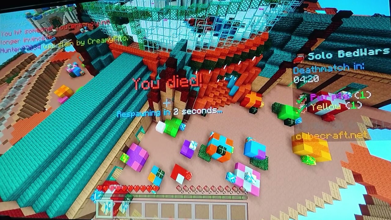 Playing bedwars as practice in PvP for Creator SMP 