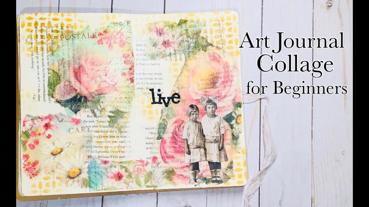 Easy Art Journal Collage Page for Beginners YouTube