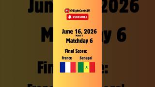 France vs Senegal 3-1 Highlights ⚽ | World Cup 2026 Group I Results 🇫🇷🇸🇳 #Shorts