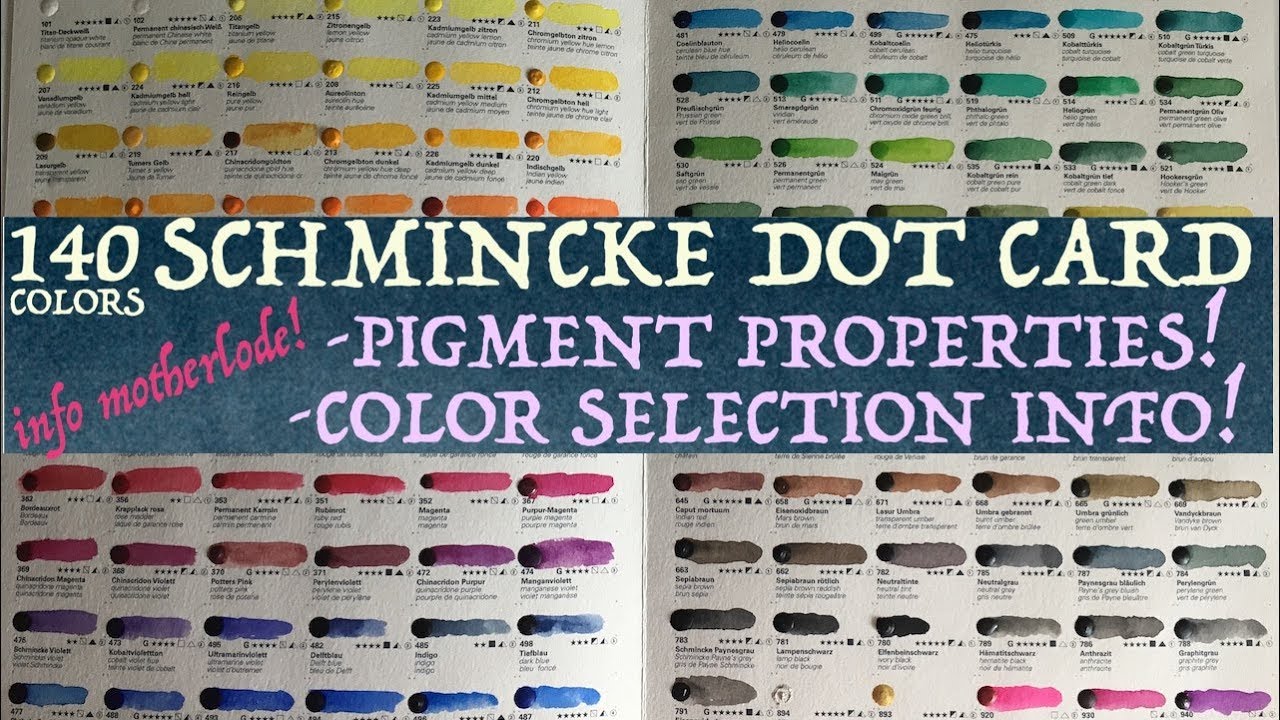 Schmincke Watercolour Chart