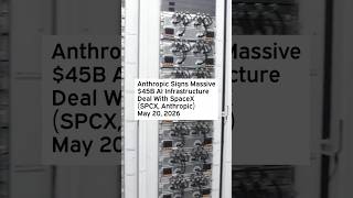 Anthropic Signs Massive $45B AI Infrastructure Deal With SpaceX #AI #Anthropic #xAI #SpaceX #LLM
